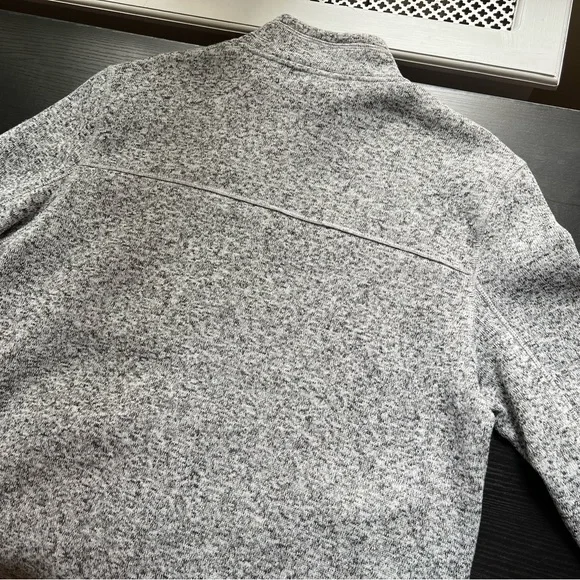 H&M Sport Zip Up Microfleece Sweater Black and White size L - Picture 7 of 9